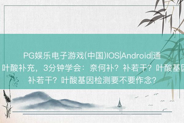 PG娱乐电子游戏(中国)IOS|Android|通用APP下载 科普｜叶酸补充，3分钟学会：奈何补？补若干？叶酸基因检测要不要作念？