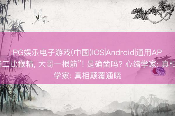 PG娱乐电子游戏(中国)IOS|Android|通用APP下载 “老二比猴精, 大哥一根筋”! 是确凿吗? 心绪学家: 真相颠覆通晓