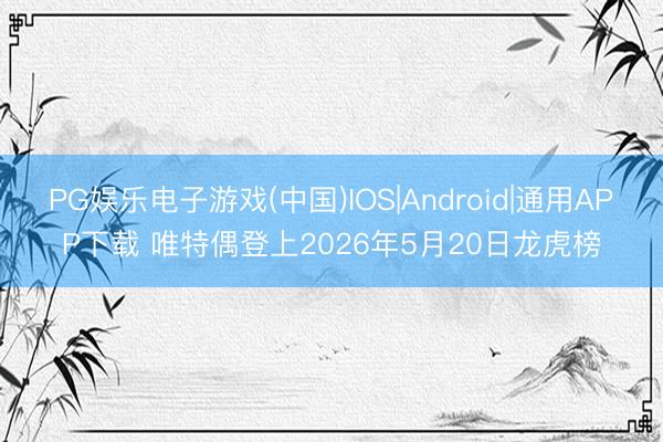PG娱乐电子游戏(中国)IOS|Android|通用APP下载 唯特偶登上2026年5月20日龙虎榜